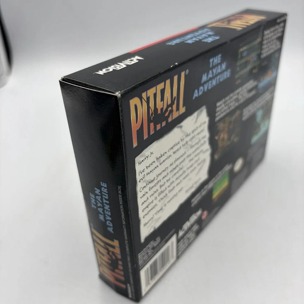 Pitfall: The Mayan Adventure Box and Manual Poster & Inserts Super Nintendo SNES